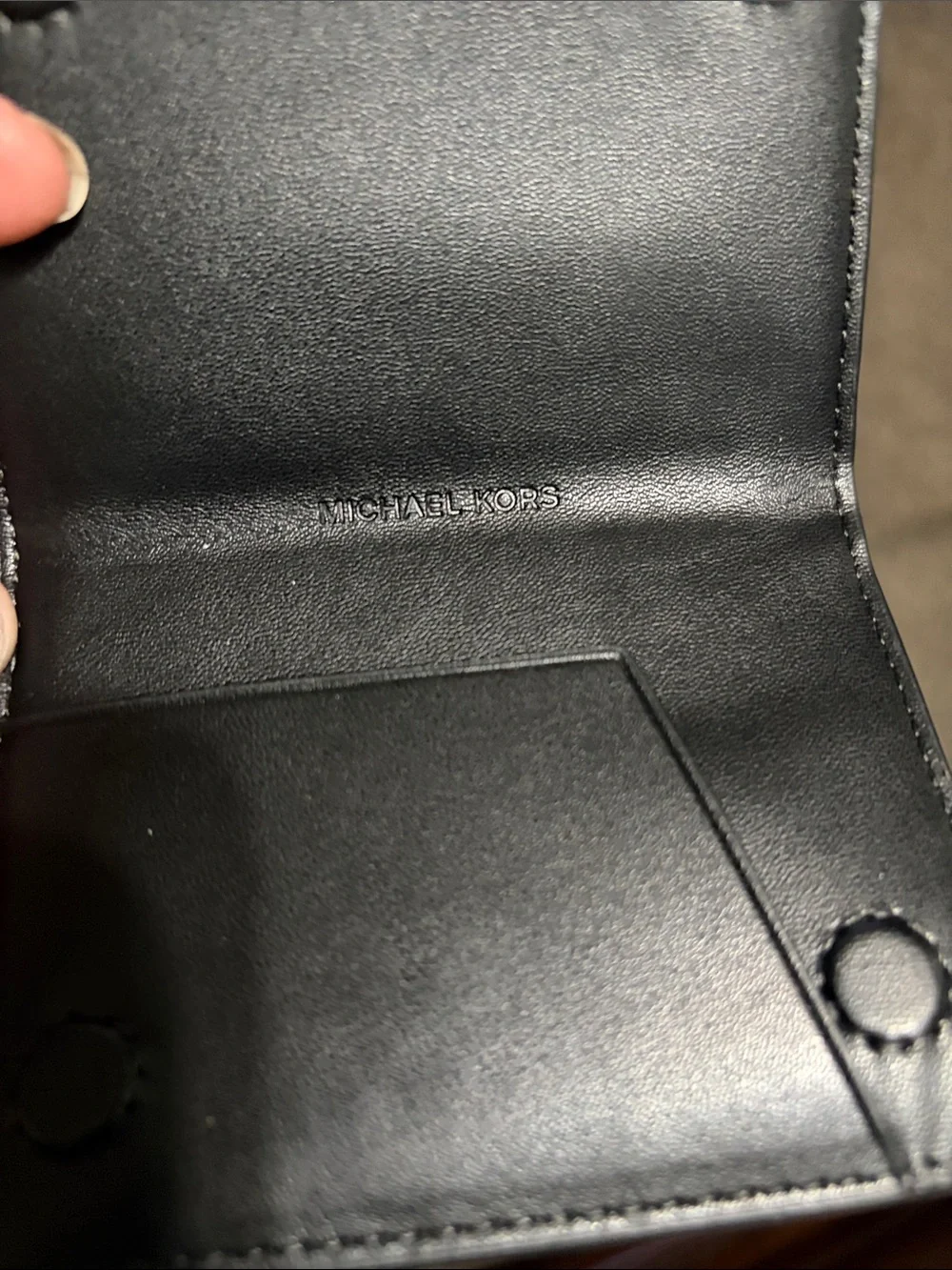 Michael Kors Black and White Signature Card Sleeve